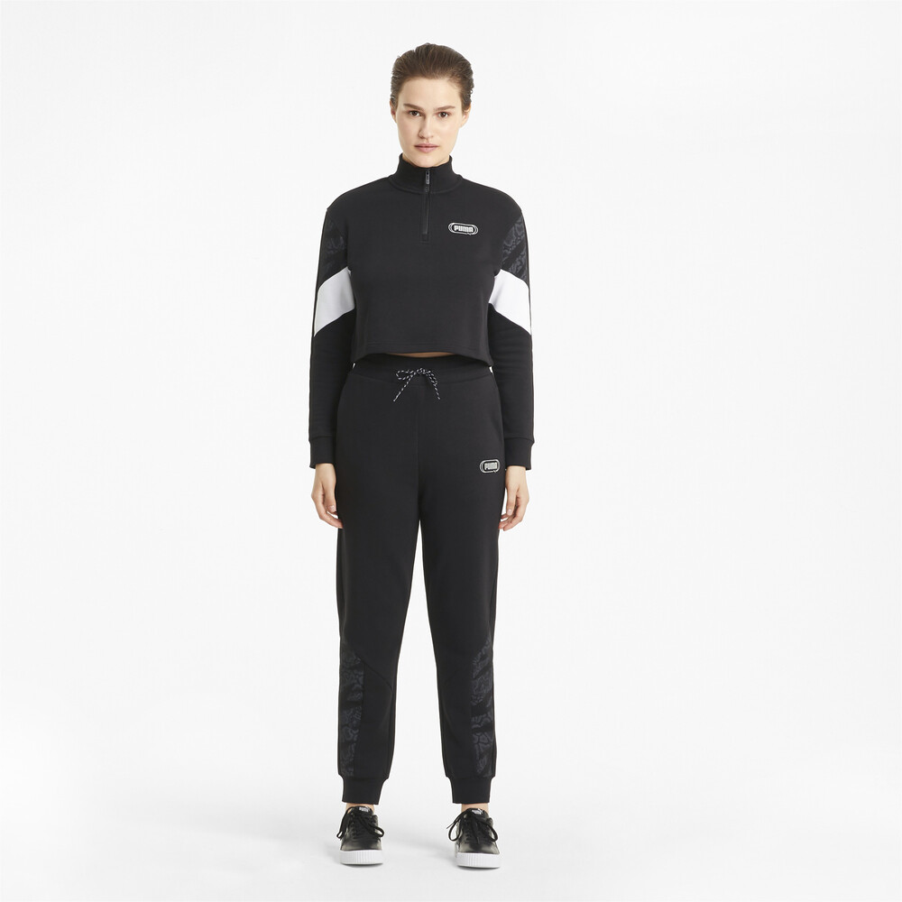 фото Толстовка rebel half-zip crew neck women's sweater puma