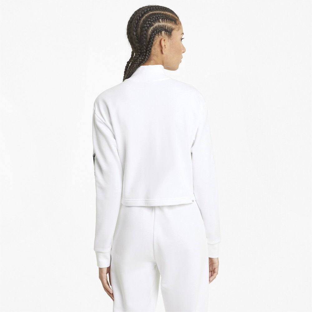 

PUMA - female - Толстовка Rebel Half-Zip Crew Neck Women's Sweater – Puma White-CASTLEROCK –, Белый