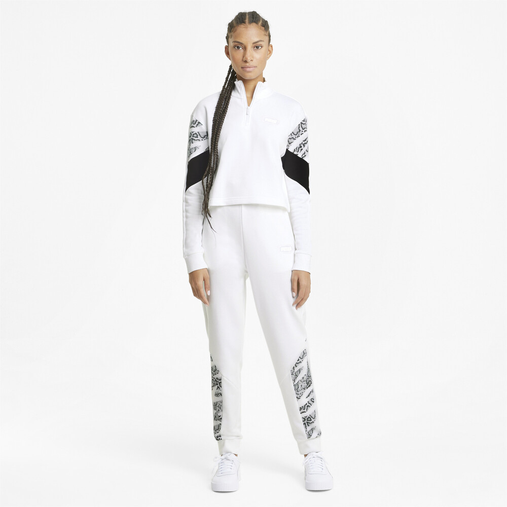 фото Толстовка rebel half-zip crew neck women's sweater puma