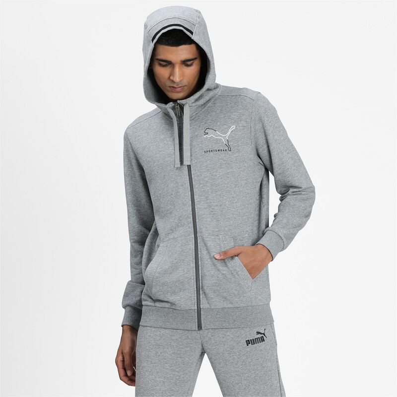 Men's PUMA Athletics Full-Zip Hoodie, Gray