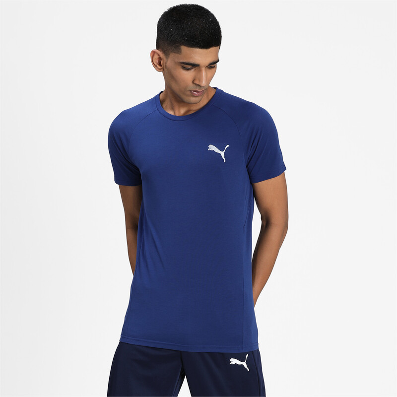 

Men's PUMA Evostripe Slim T-shirt, Black/blue
