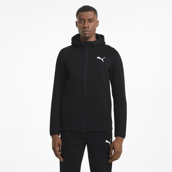 Campera con capucha para hombre Evostripe, Puma Black, large-ARG