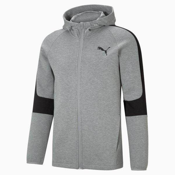 Campera con capucha para hombre Evostripe, Medium Gray Heather, large-ARG