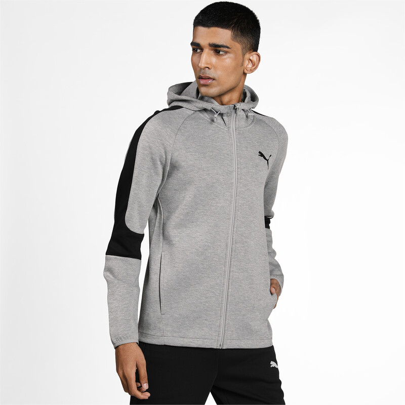 Men's PUMA Evostripe Core Full-Zip Slim Fit Hoodie, Gray
