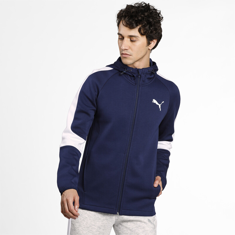 Men's PUMA Evostripe Core Full-Zip Slim Fit Hoodie, Purple