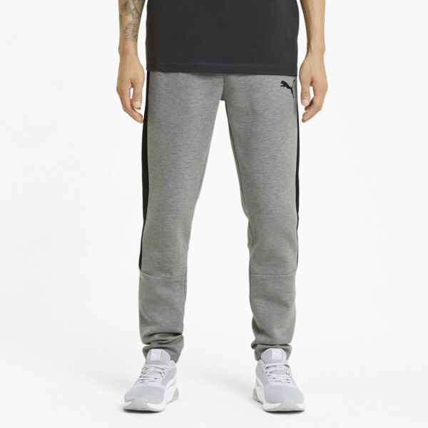 Pantalones deportivos para hombre Evostripe, Medium Gray Heather, swatch-ARG