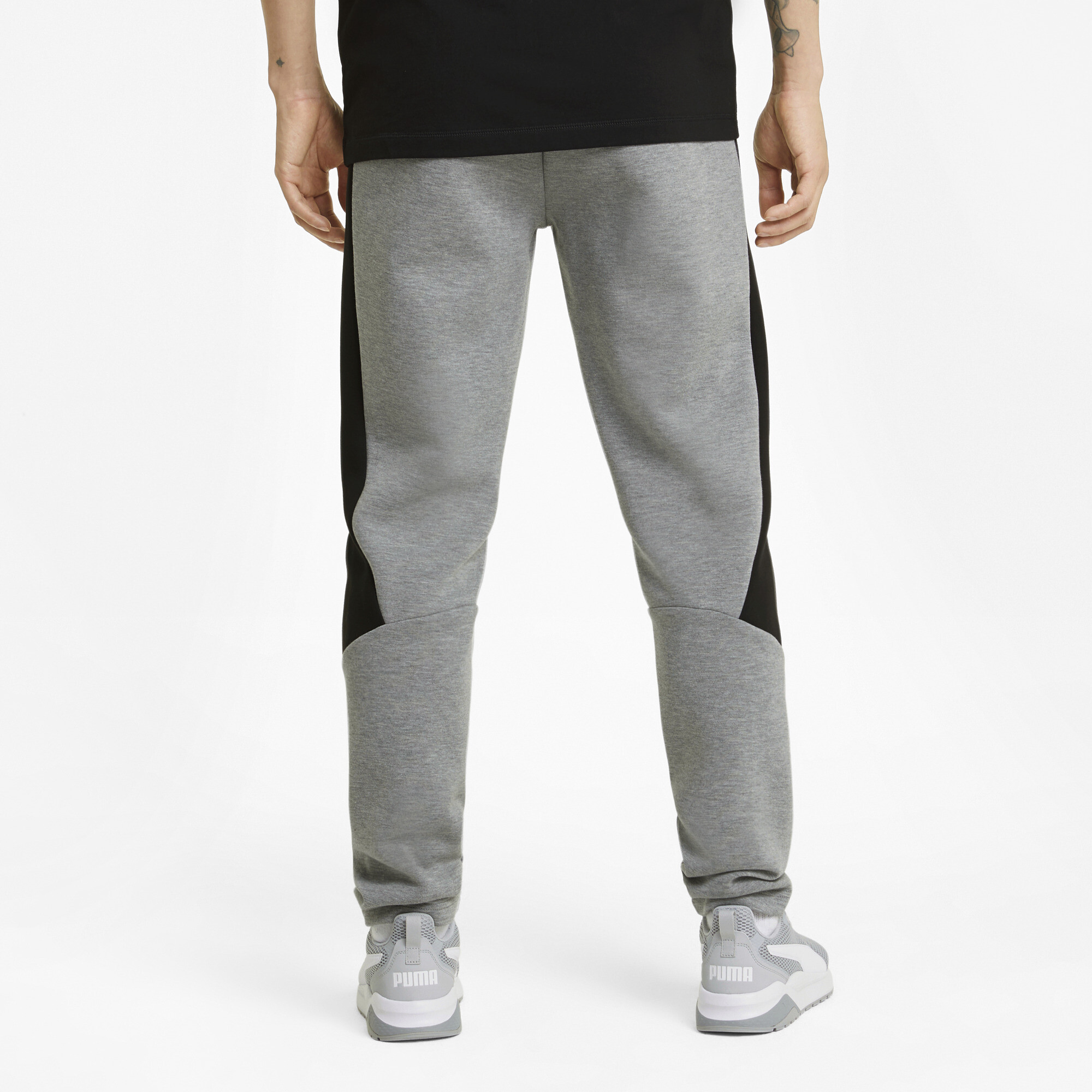 Men's PUMA Evostripe Sweatpants In Heather, Size Large