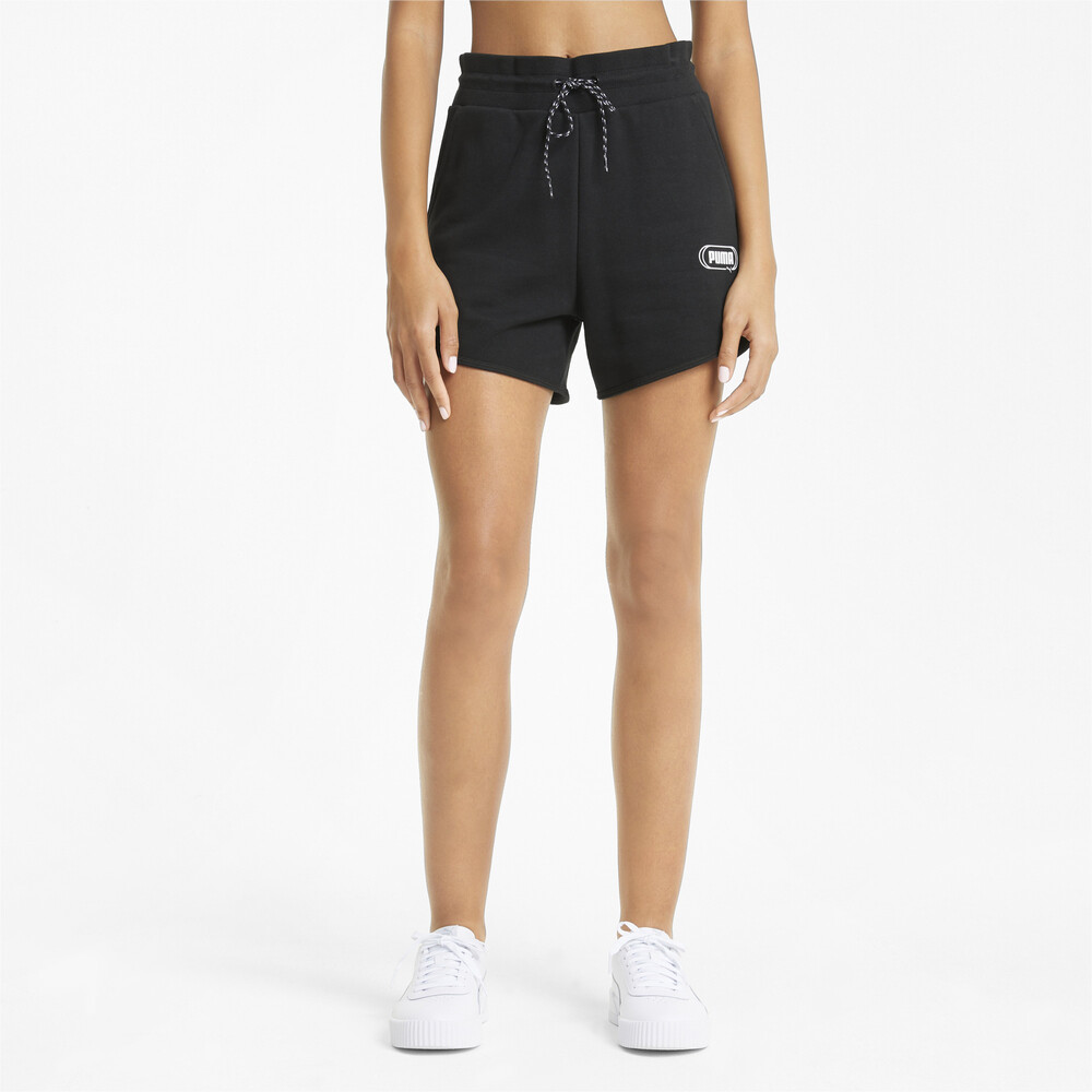 Rebel High Waist Women's Shorts Black PUMA