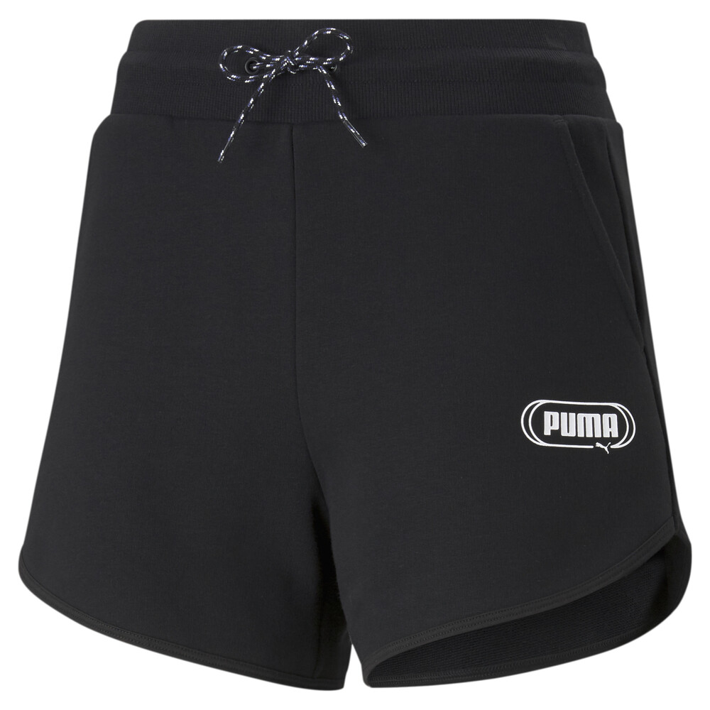 Rebel High Waist Women's Shorts Black PUMA