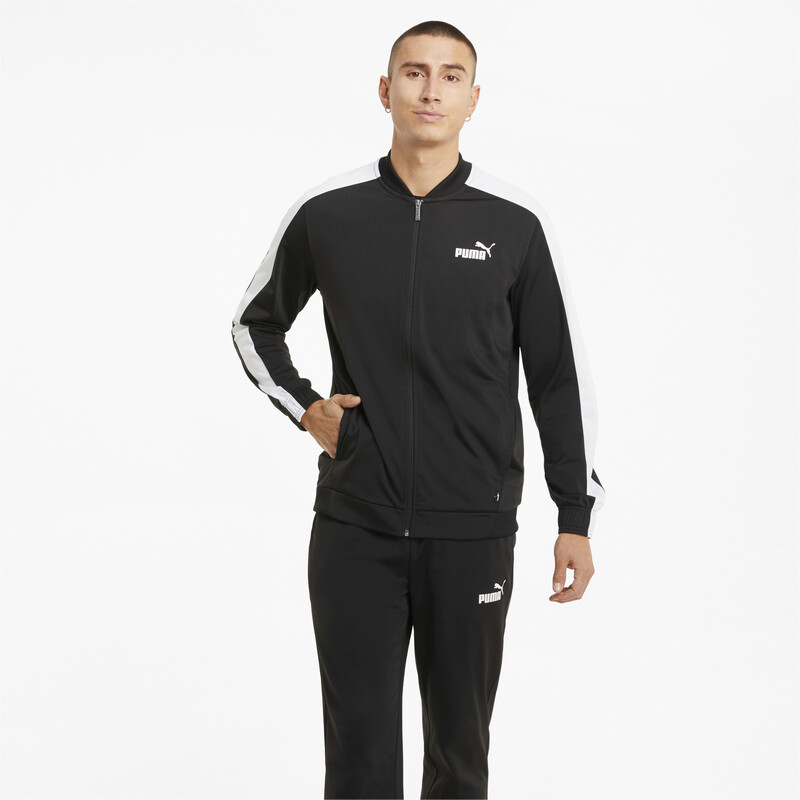 

Men's PUMA Baseball Tricot Regular Fit Track Suit, Black