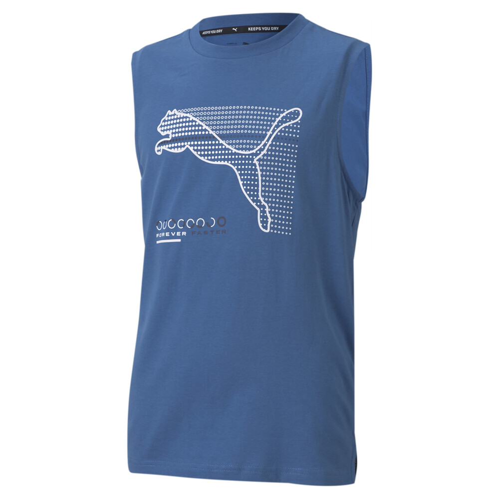 Active Sports Sleeveless Youth Tee Blue PUMA