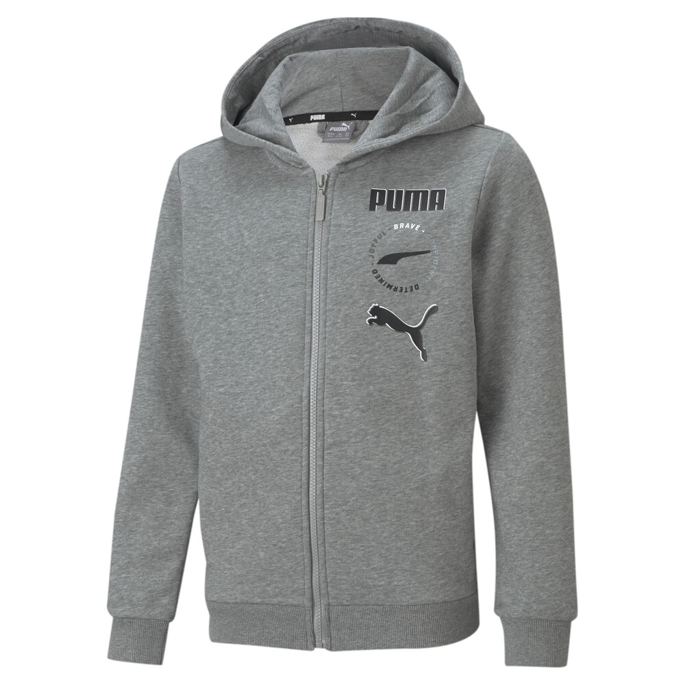 фото Детская толстовка alpha full-zip youth hoodie puma