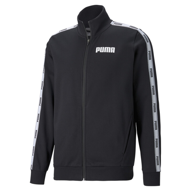 

Men's PUMA Tape French Terry Full-Zip Track Top, Black