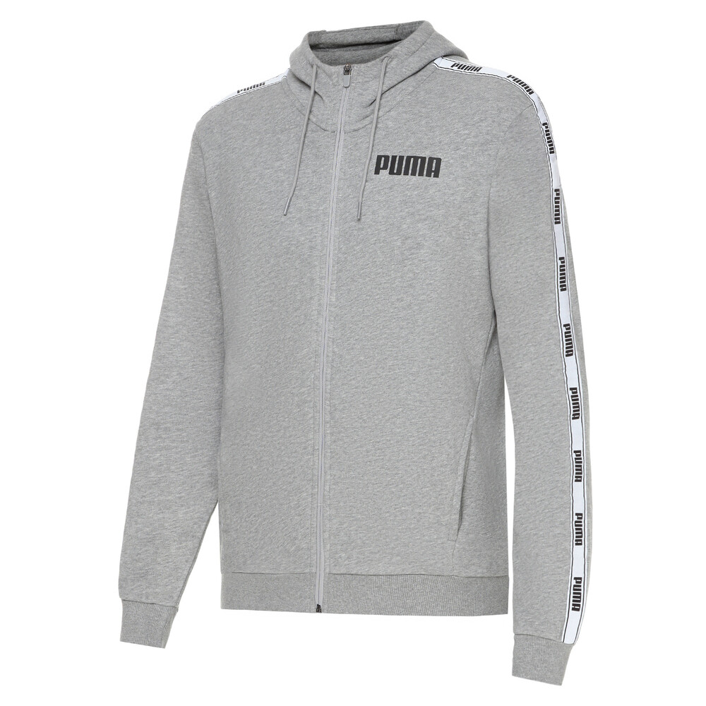 Tape French Terry Full-Zip Men's Hoodie | Gray - PUMA