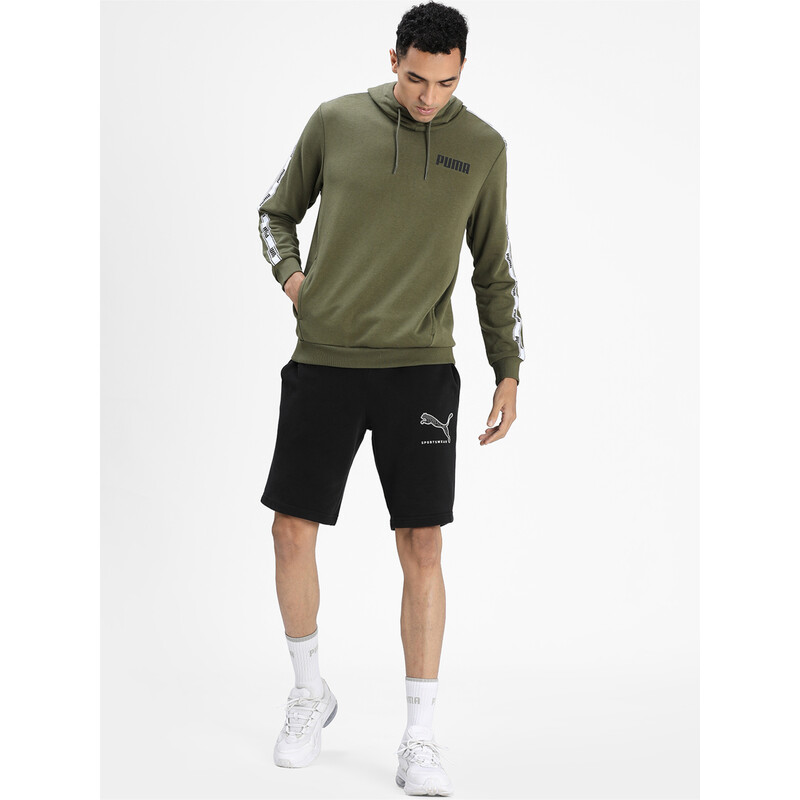 

Men's PUMA Tape Hoodie, Black/green