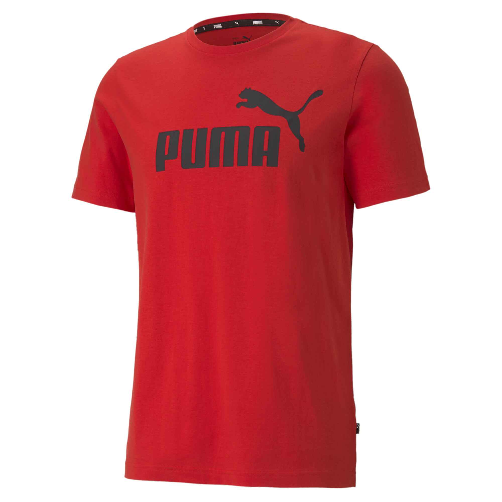 Men's Puma Essentials Logo T-Shirt, Red, Size M, Clothing