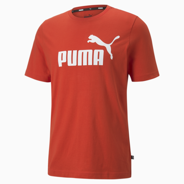 Camiseta con logotipo Essentials para hombre, Burnt Red, large-MEX