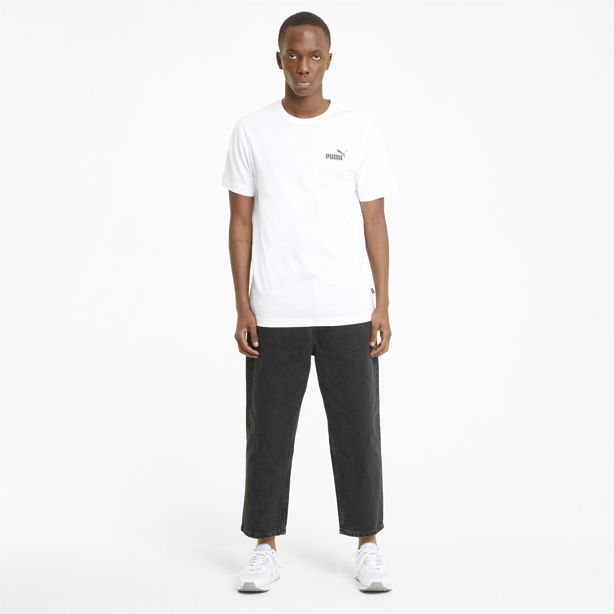 Men's Puma Essentials Small Logo T-Shirt, White, Size 4XL, Clothing