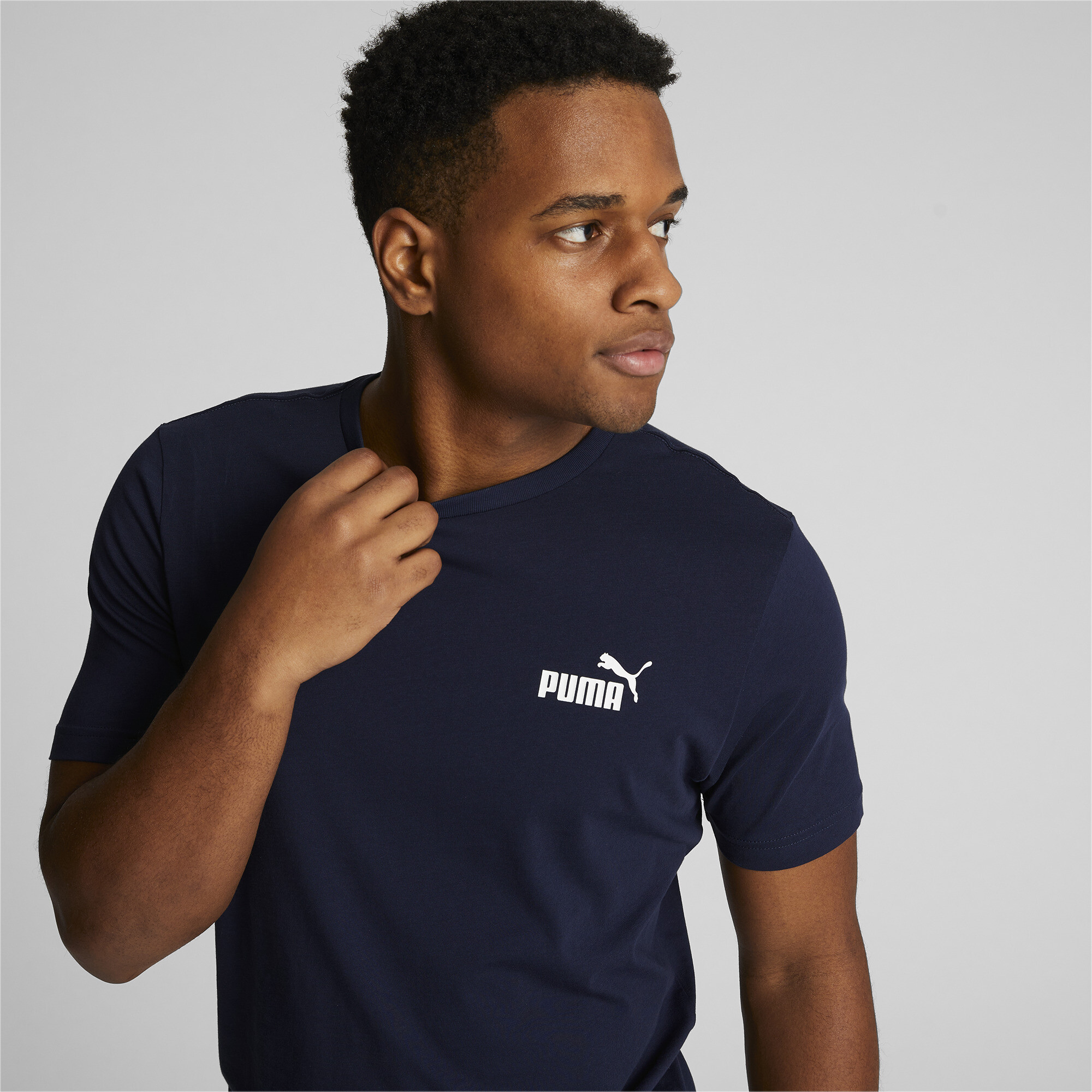 Men's Puma Essentials Small Logo T-Shirt, Blue, Size 4XL, Clothing