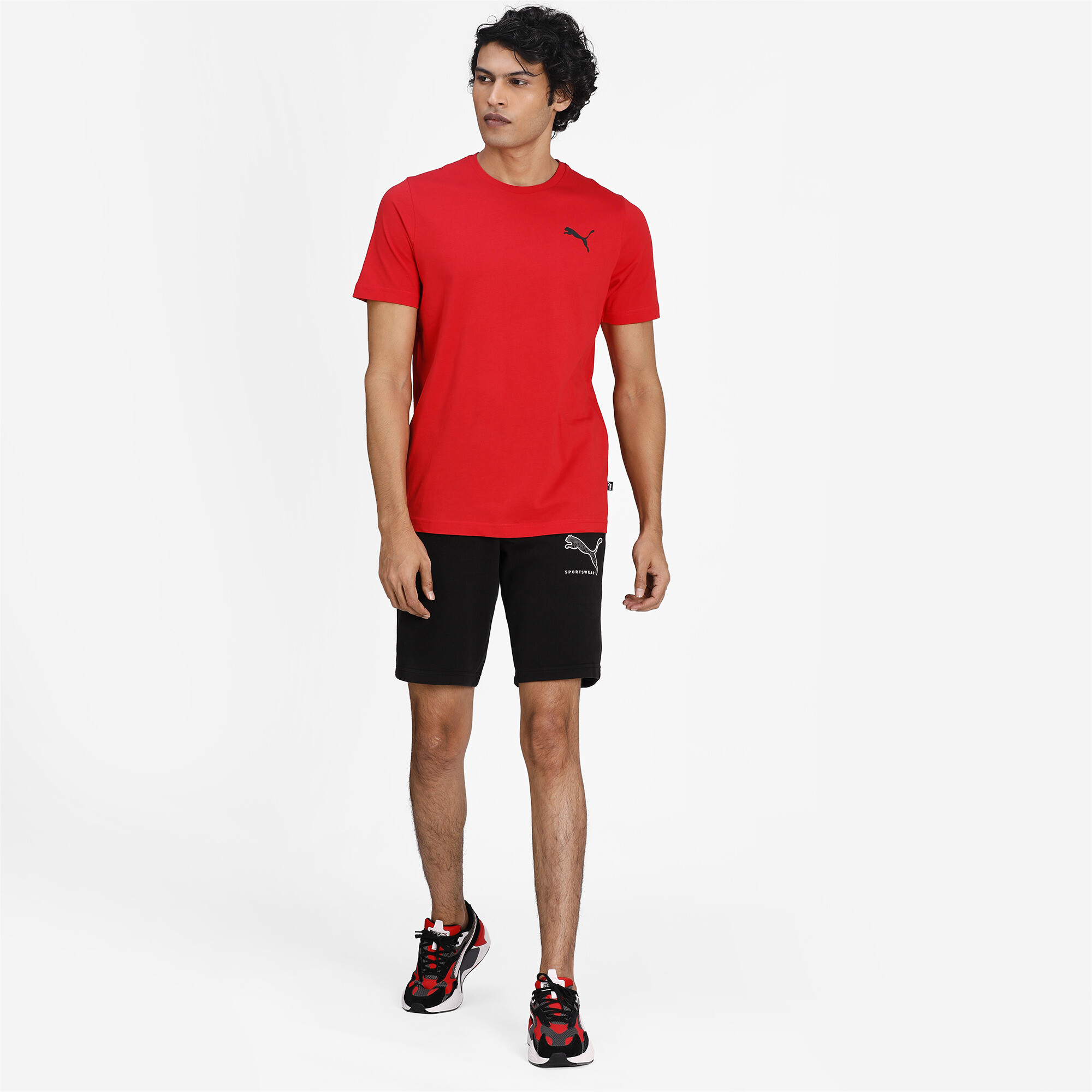 Men's Puma Essentials Small Logo T-Shirt, Red, Size XS, Clothing
