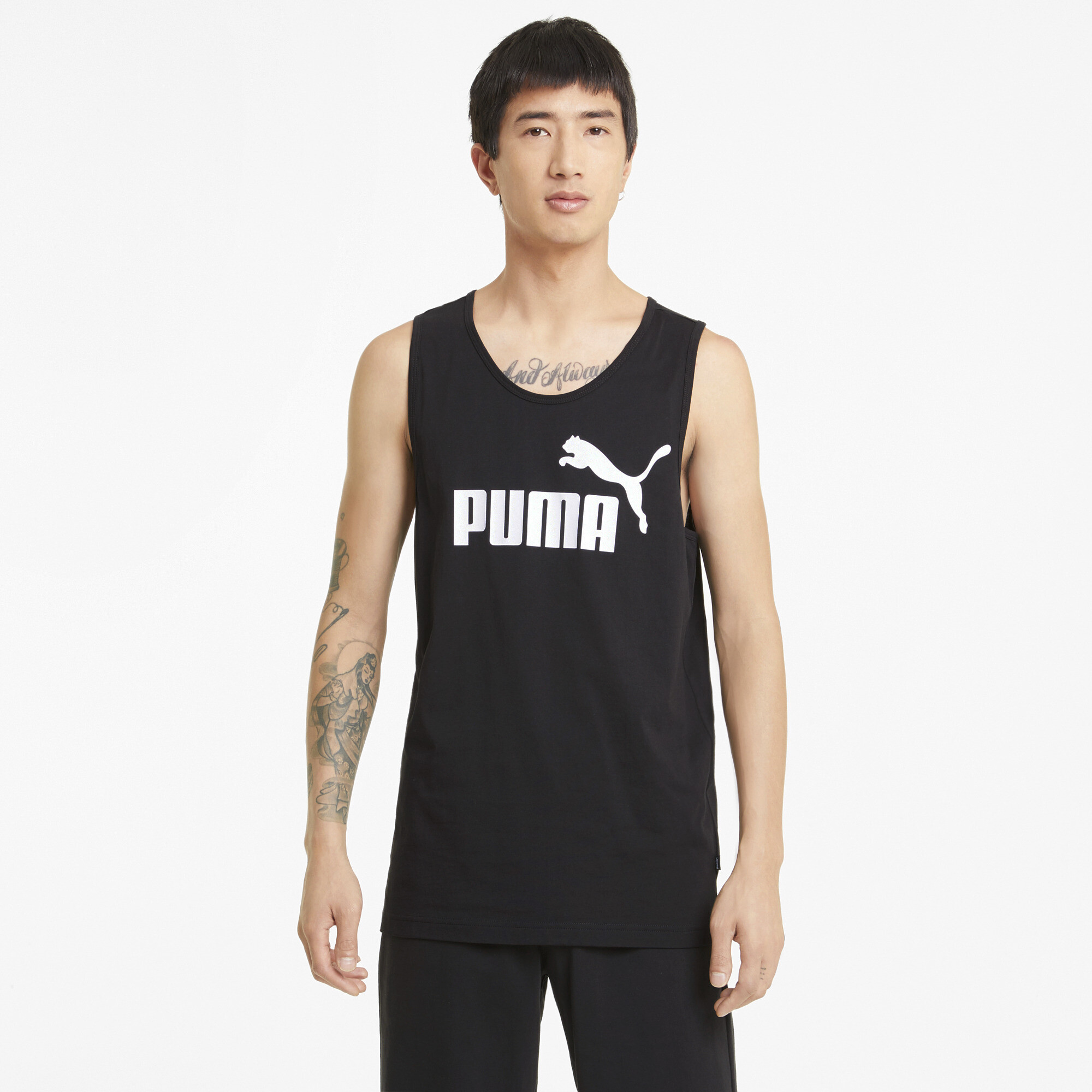 Men's Puma Essentials Tank Top, Black, Size 6XL, Clothing