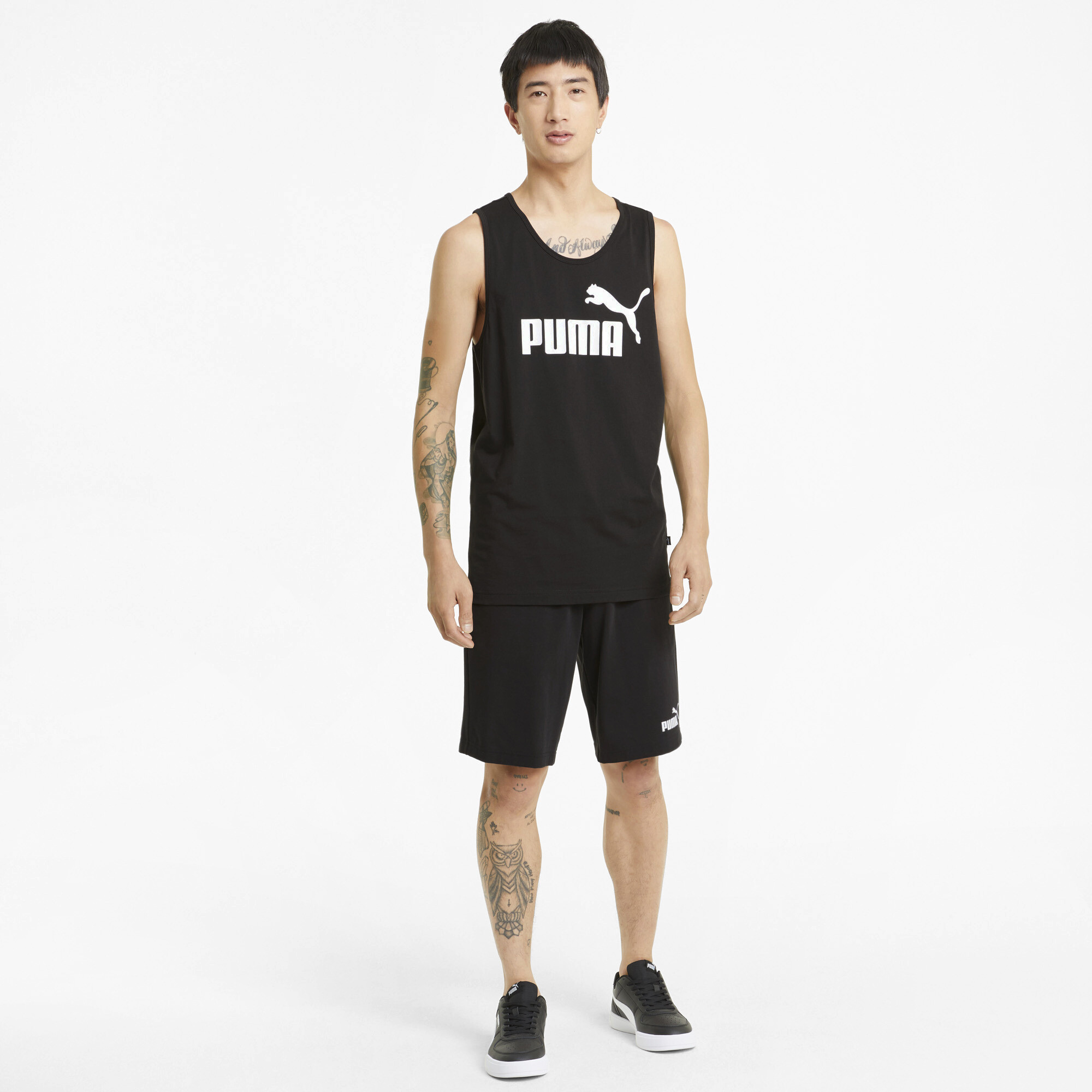 Men's Puma Essentials Tank Top, Black, Size 6XL, Clothing