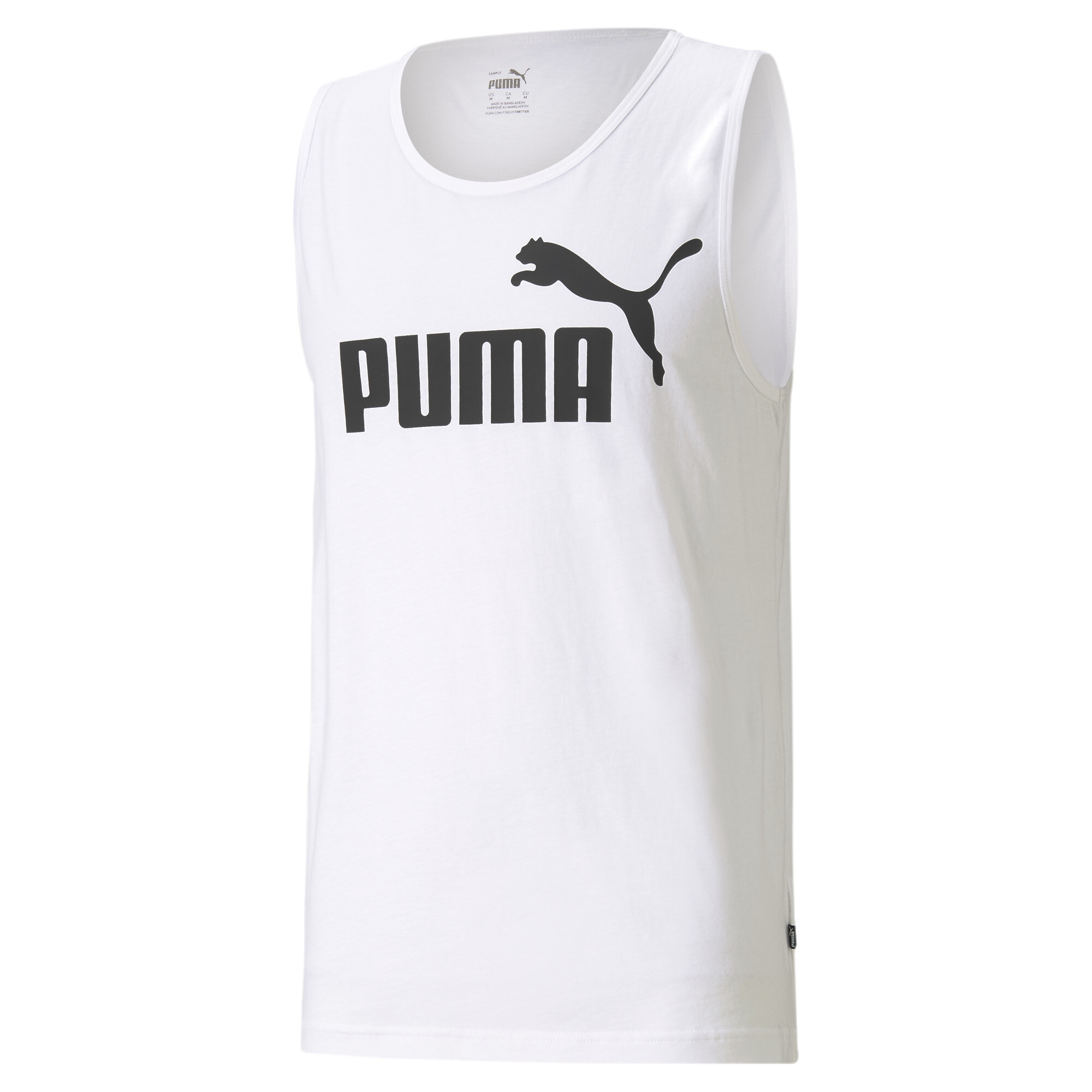 Men's Puma Essentials's Tank Top, White, Size XXL, Clothing