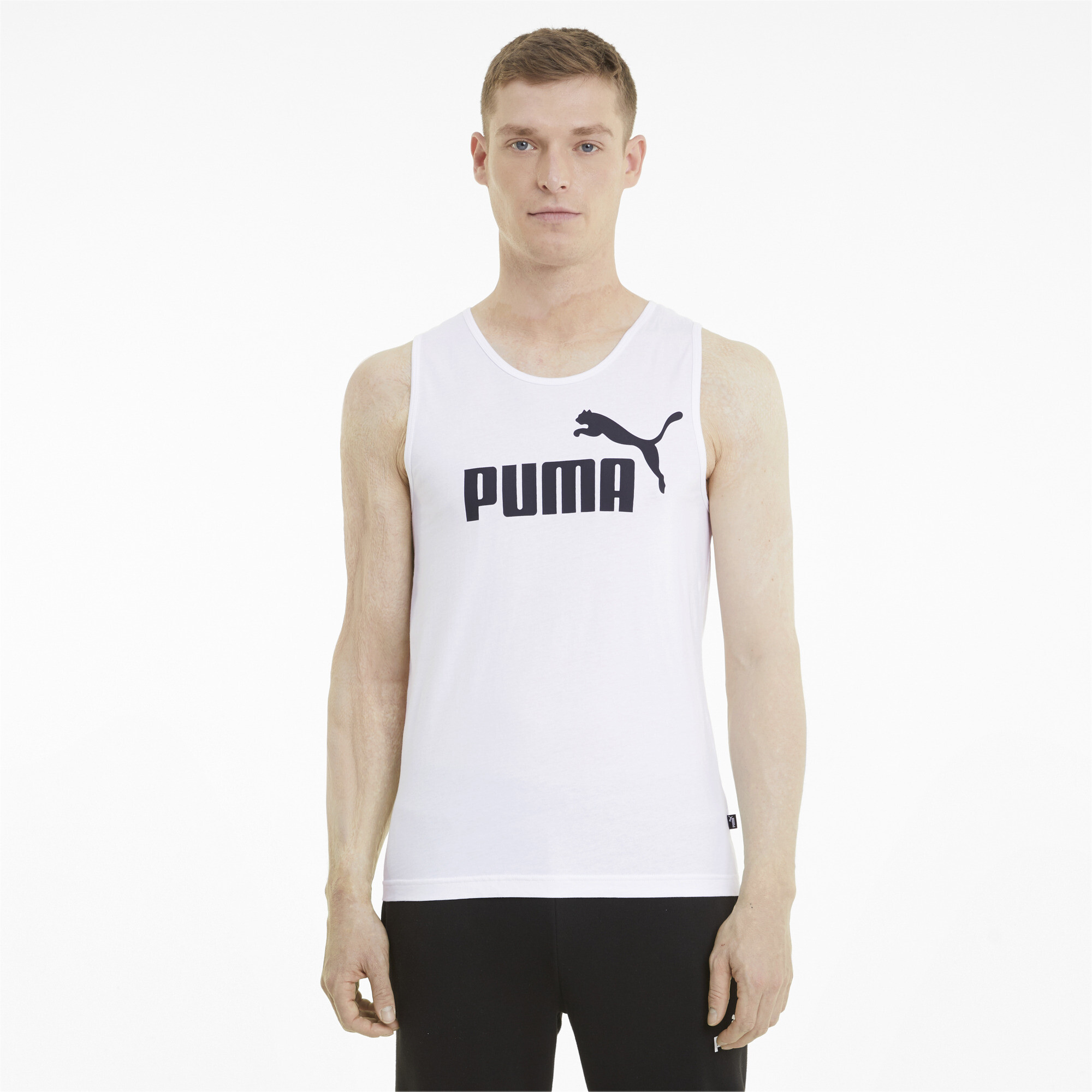 Men's Puma Essentials's Tank Top, White, Size XXS, Clothing