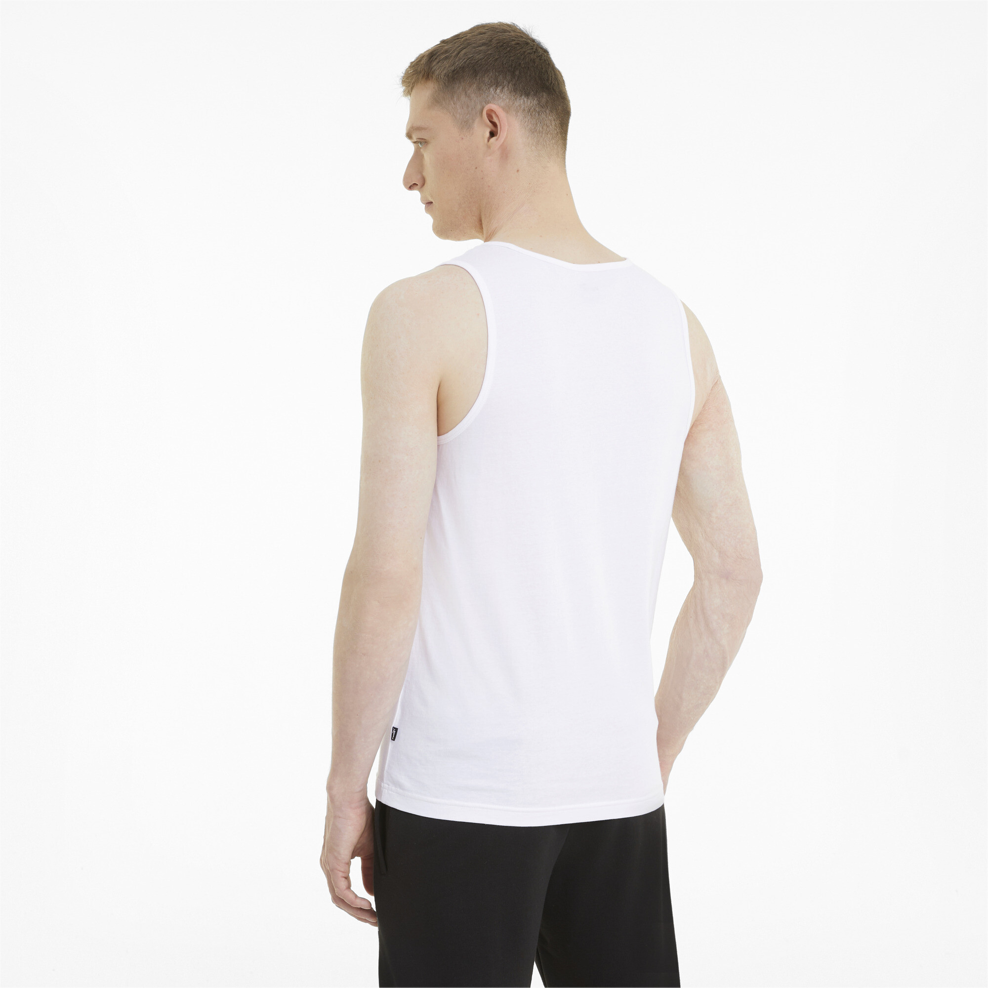 Men's Puma Essentials's Tank Top, White, Size XXL, Clothing