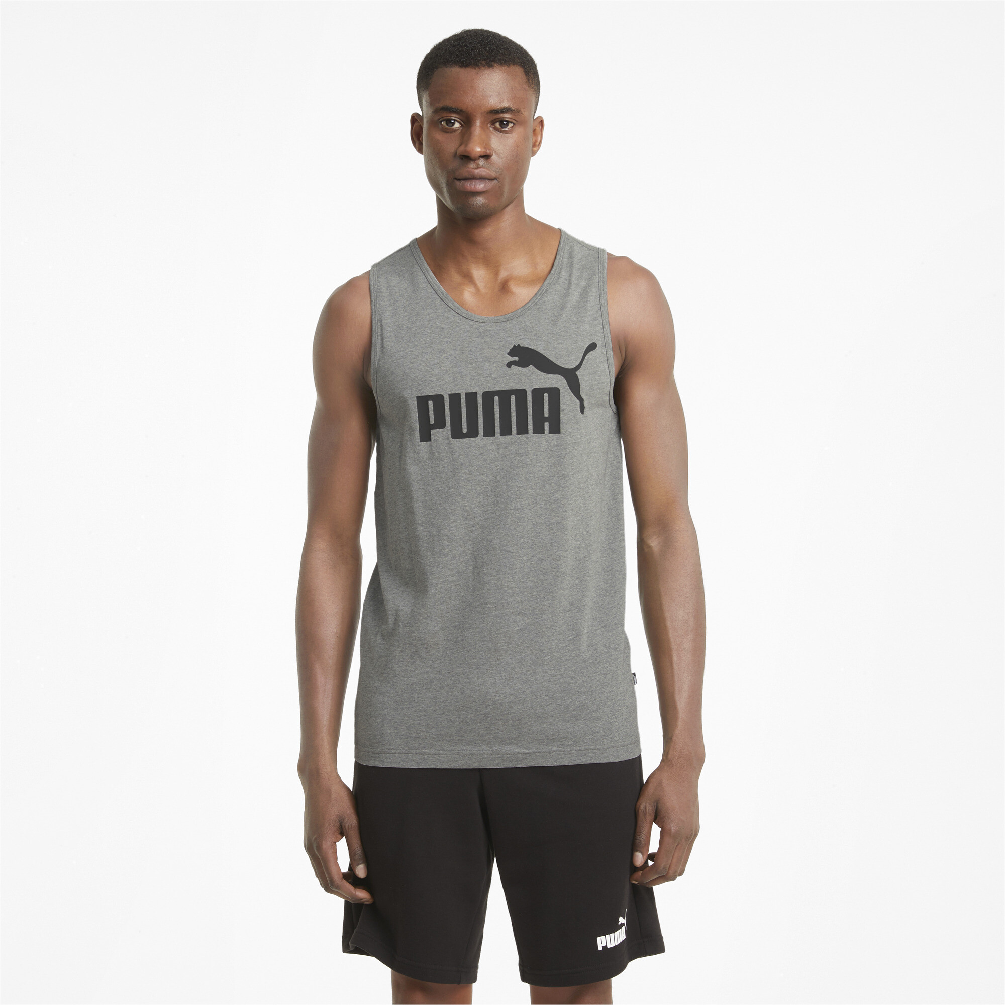 Men's Puma Essentials Tank Top, Gray, Size 5XL, Clothing