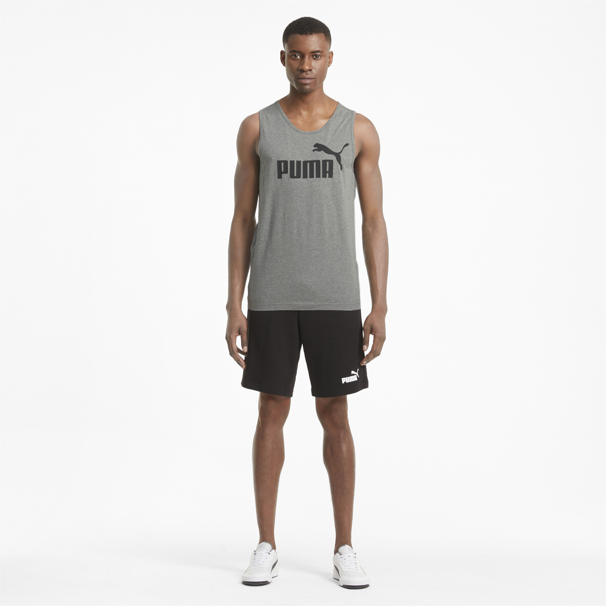 Men's Puma Essentials Tank Top, Gray, Size 5XL, Clothing