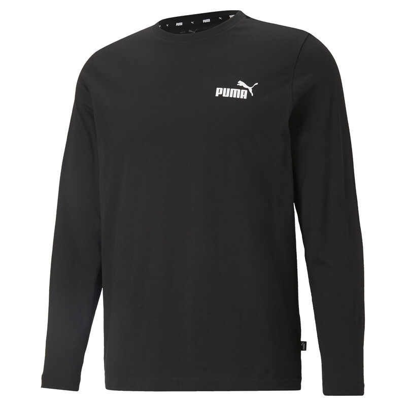 

Men's PUMA Essential Long Sleeve Regular Fit T-Shirt, Black