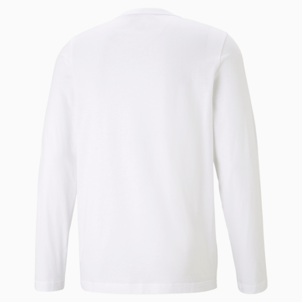Essentials Long Sleeve Men's Tee, Puma White, large-MEX