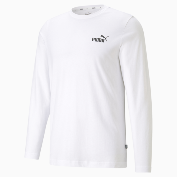 Essentials Long Sleeve Men's Tee, Puma White, large-MEX