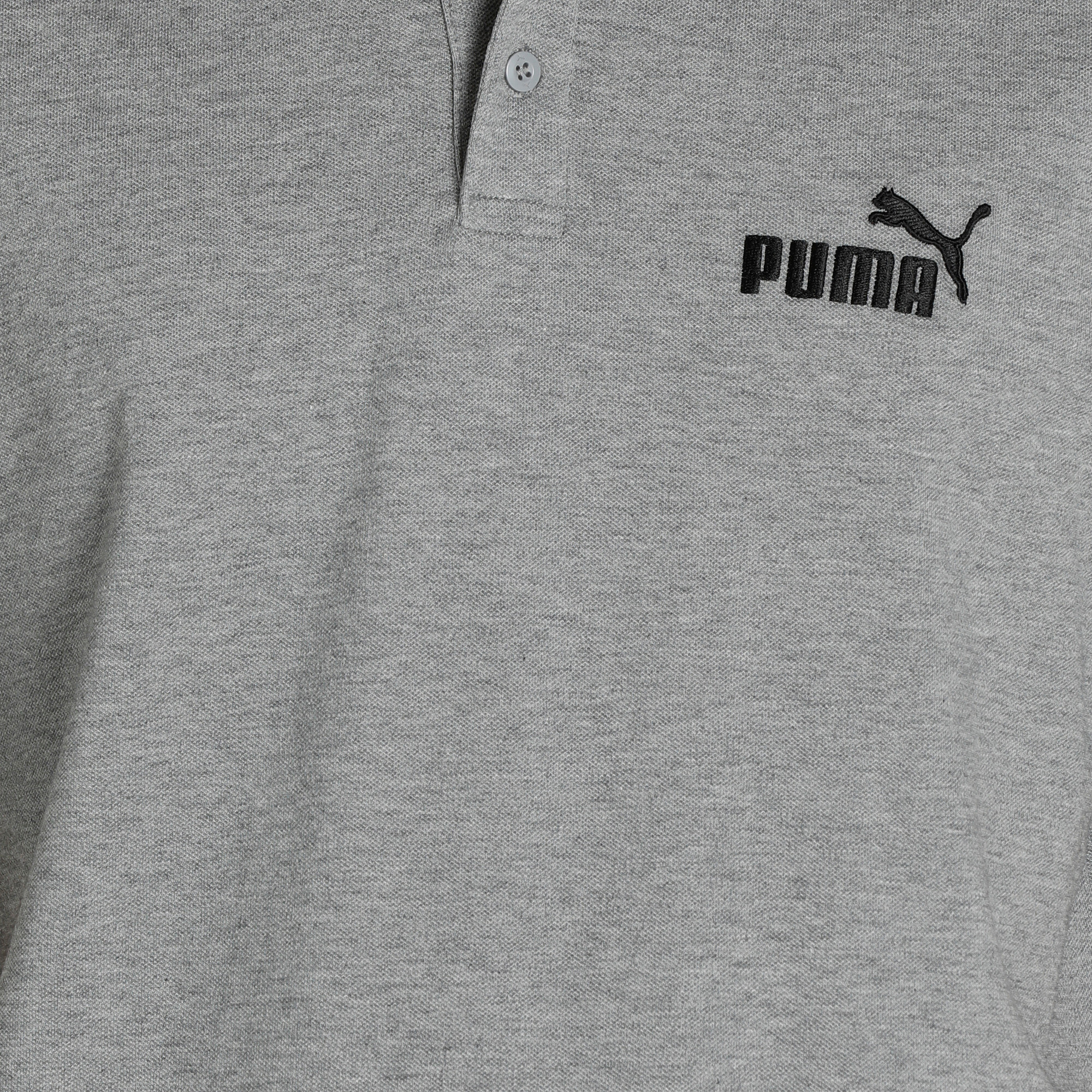 Men's Puma Essentials Pique Polo Shirt T-Shirt, Gray T-Shirt, Size XXL T-Shirt, Clothing