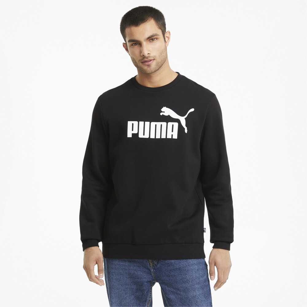 фото Толстовка essentials big logo crew neck men's sweater puma