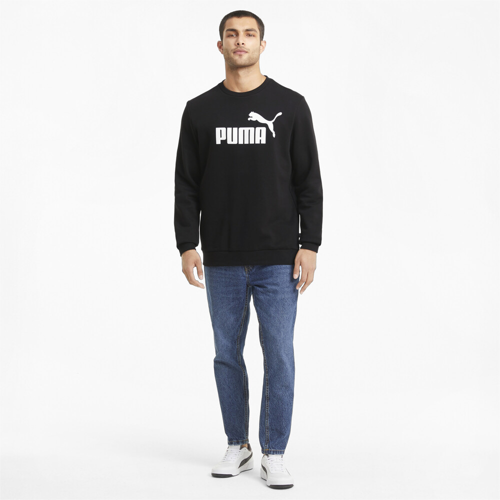 фото Толстовка essentials big logo crew neck men's sweater puma