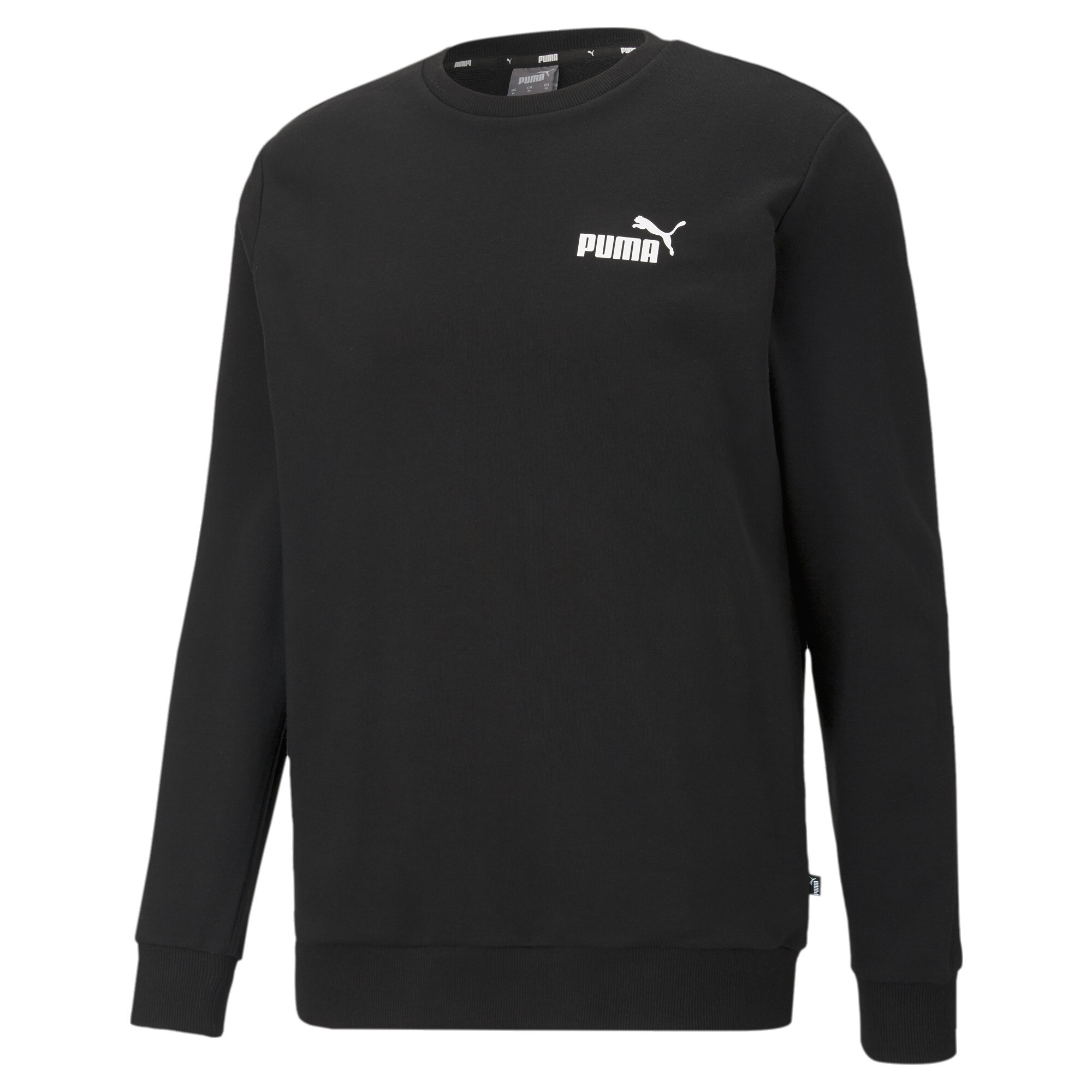 Men's Puma Essentials Small Logo Sweatshirt, Black, Size 3XL, Lifestyle