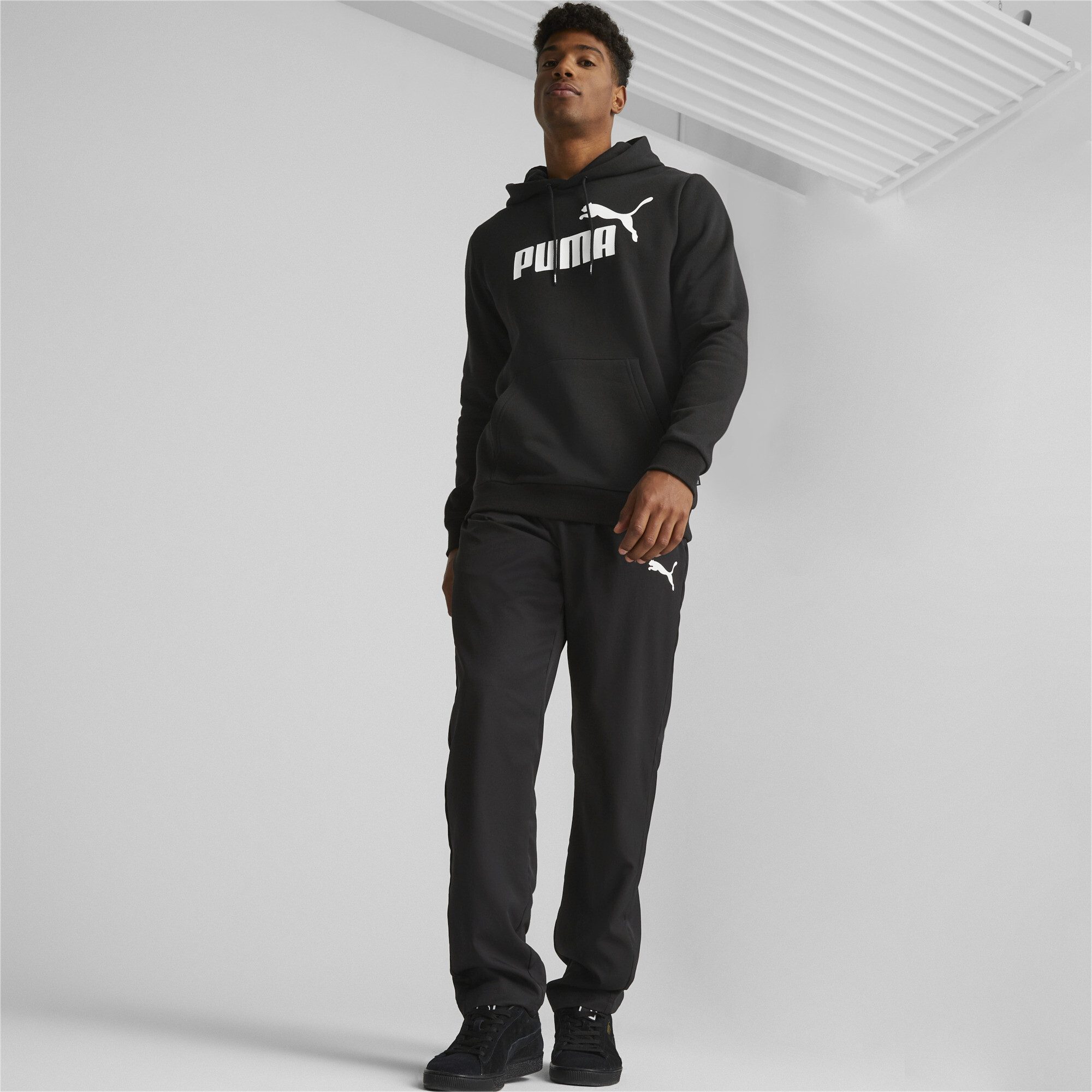 Men's Puma Essentials Big Logo Hoodie, Black, Size XS, Clothing