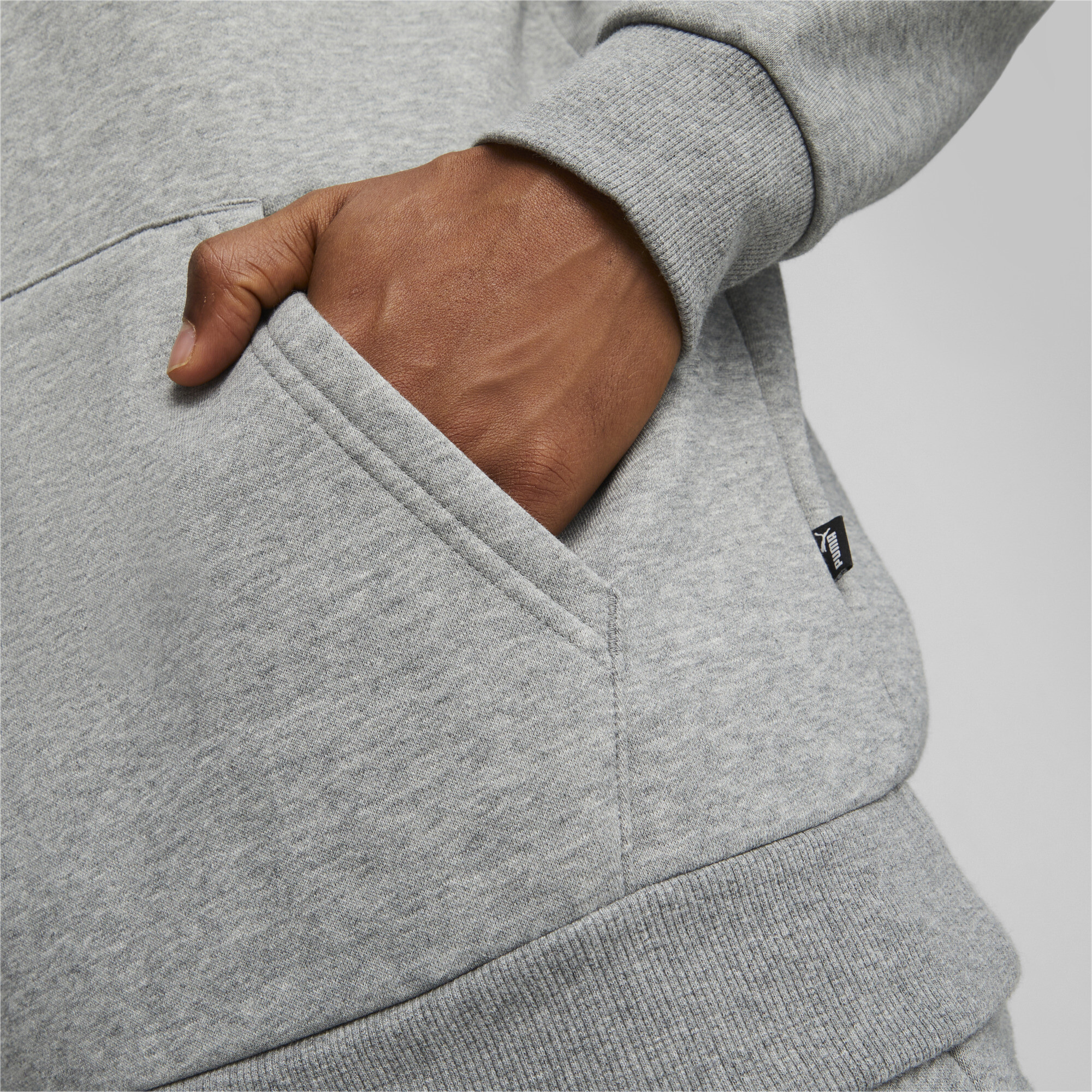 Men's Puma Essentials Big Logo Hoodie, Gray, Size 3XL, Clothing