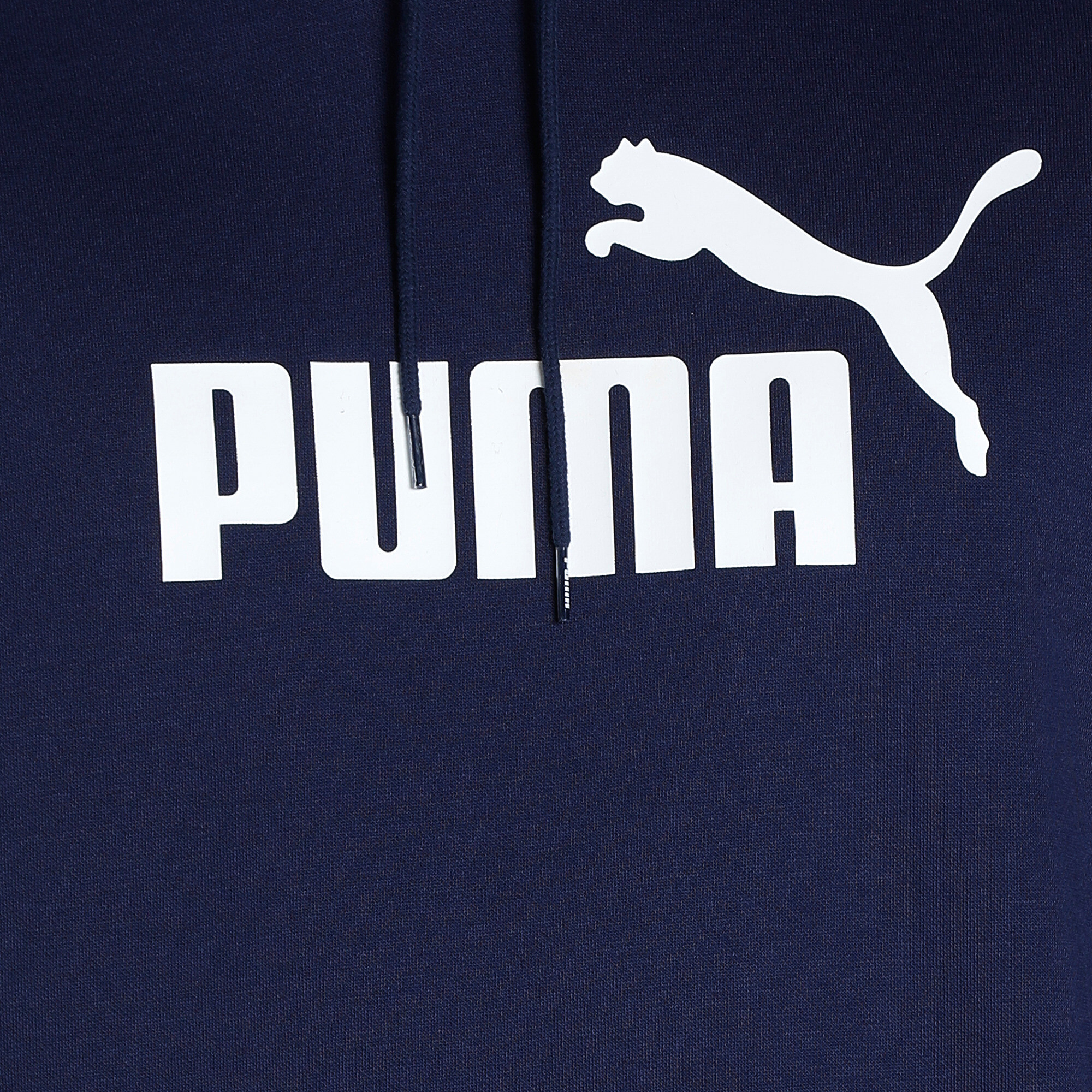 Men's Puma Essentials Big Logo Hoodie, Blue, Size M, Clothing