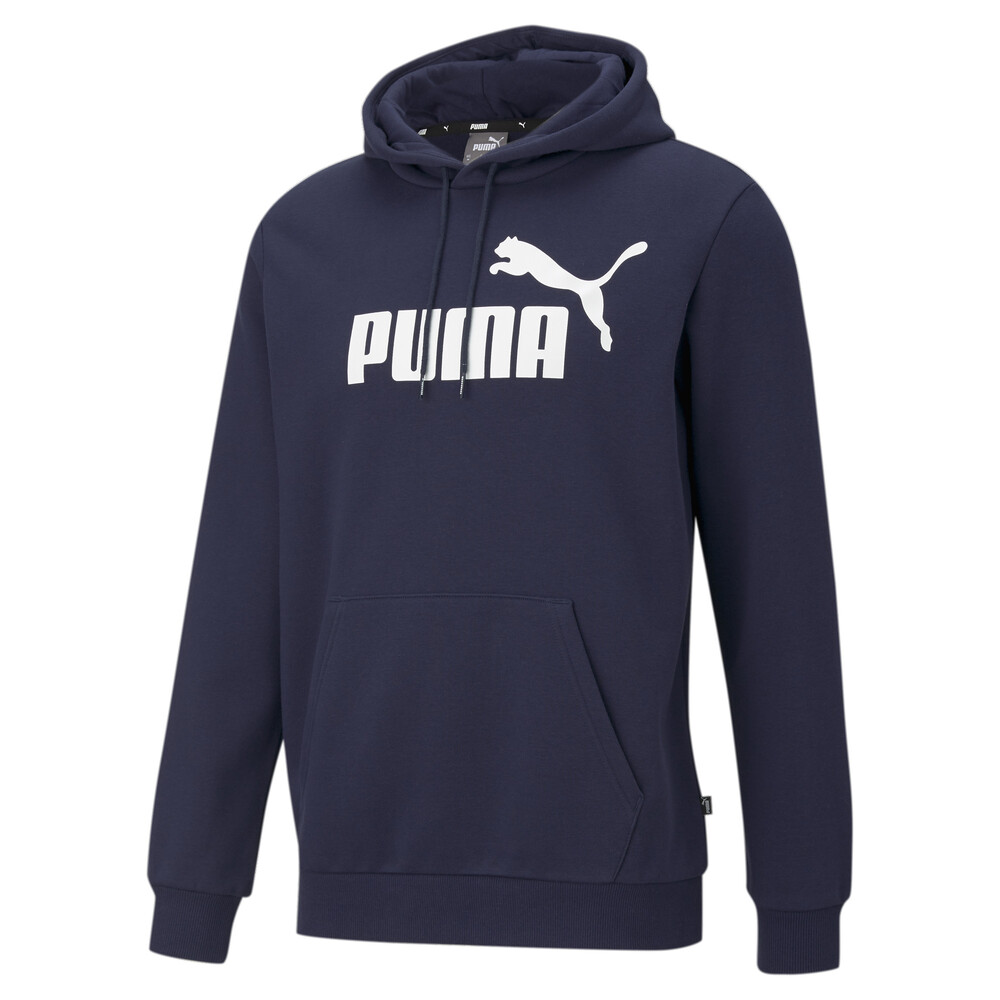 Essentials Big Logo Men's Hoodie | Blue - PUMA