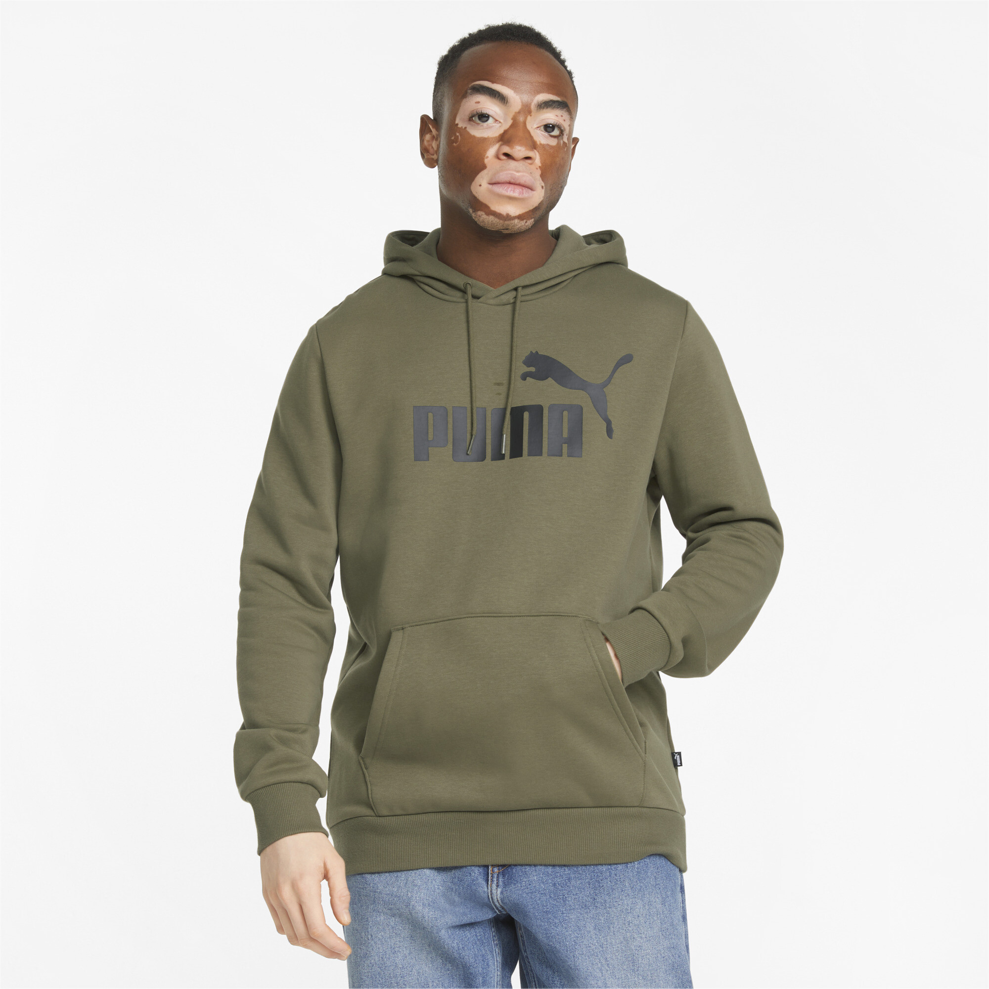 Green puma store hoodie mens