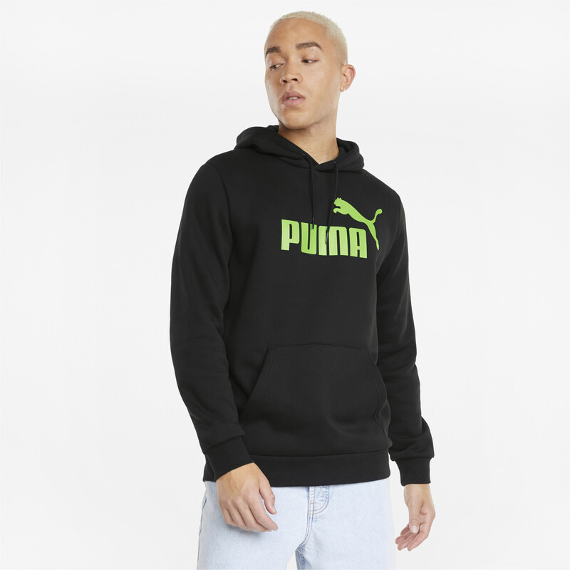 

Men's PUMA ESS Big Logo Hoodie, Black/gray/green