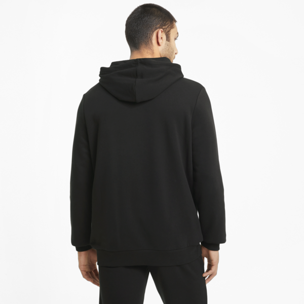 Essentials Big Logo Men's Hoodie, Puma Black, large-MEX