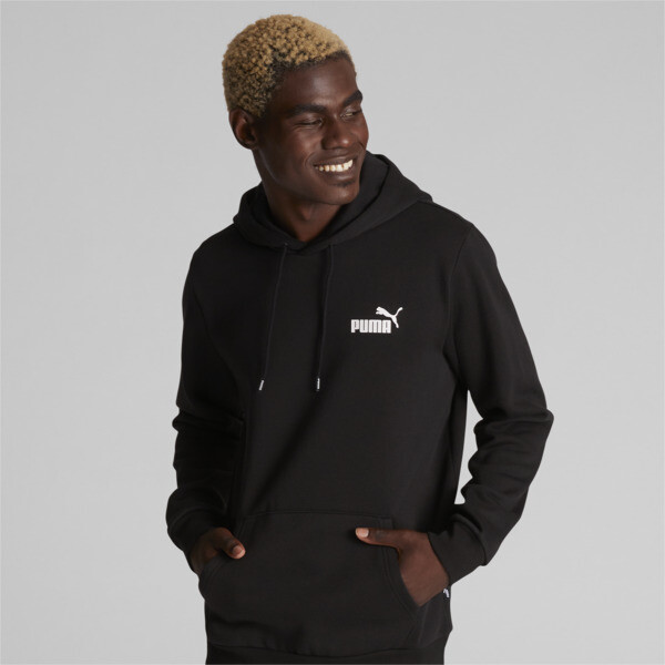 Shop Puma Essentials Small Logo Men's Hoodie In Black