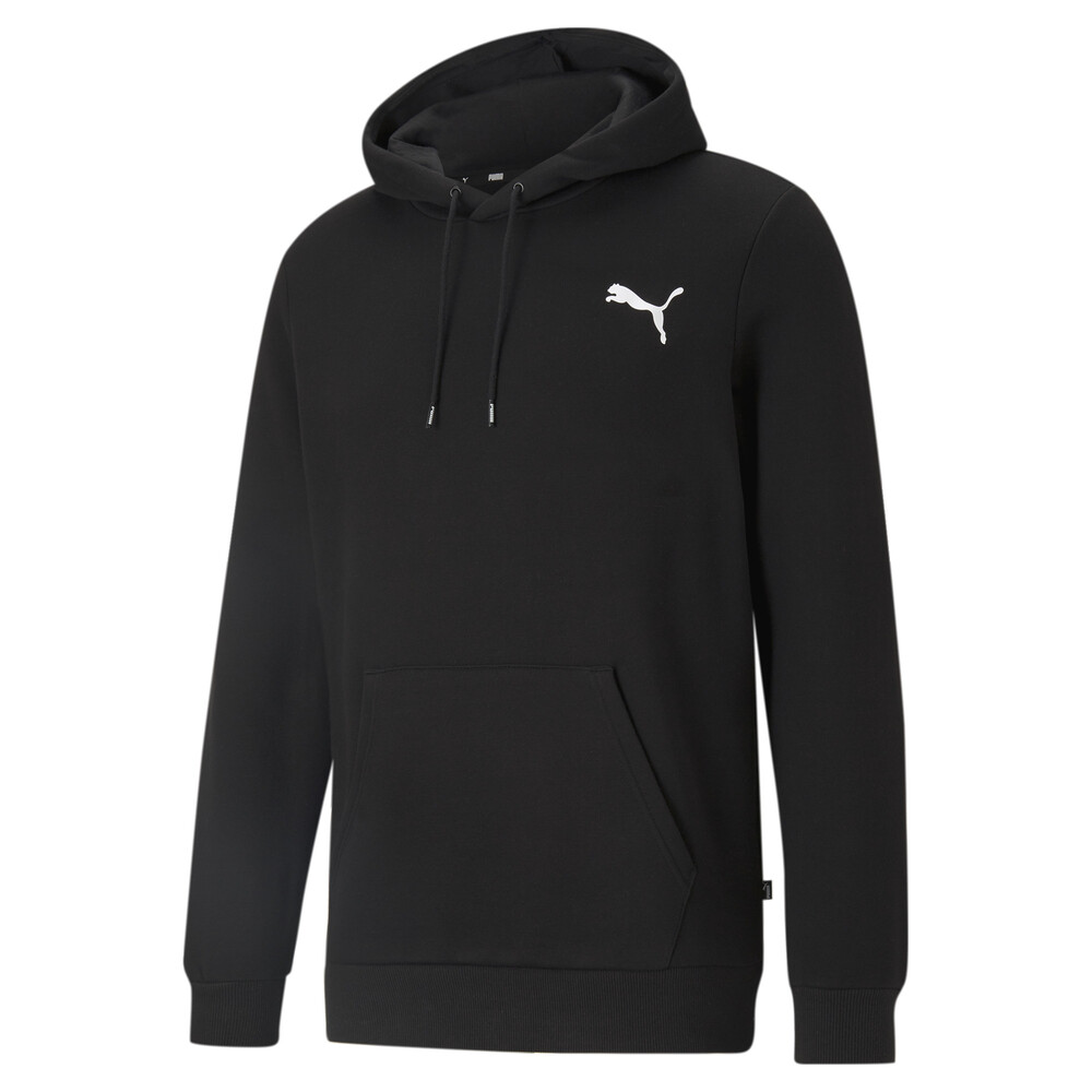 Essentials Small Logo Men's Hoodie | Black - PUMA