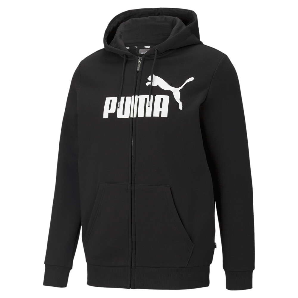 фото Толстовка essentials big logo full-zip men's hoodie puma