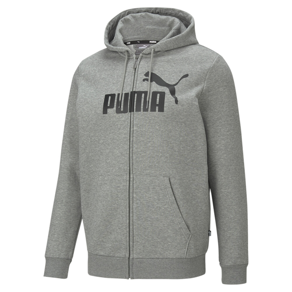 фото Толстовка essentials big logo full-zip men's hoodie puma