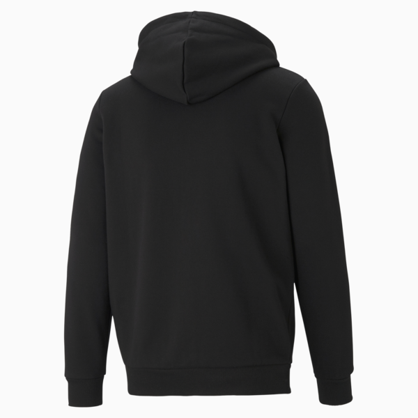 Essentials Full-Zip Logo Hoodie Men, Puma Black, large-ZAF